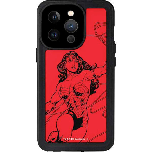 DC Comics Wonder Woman Comic Pop iPhone 15 Pro Waterproof Case